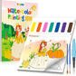 TECJOE Paint with Water Coloring Books for Toddlers, Princess Series Watercolor Set with 3 Brushes, Mess Free Painting Activity for Kids Ages 4 5 6 7 8, Arts & Crafts Toy