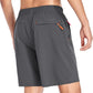 Men's Gym Shorts Sports Quick Dry Workout Running or Casual Training Short with Zipper Pockets
