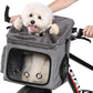 Ownpets Dog Bike Basket Foldable Pet Carrier, Dog Car Booster Seat with Mesh Windows, Adjustable Shoulder Bag Portable Breathable Bicycle Basket Bag for Dogs and Cats