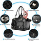 Soft-Sided Pet Travel Carrier Airline Approved for Pet Small Dog and Cat Collapsible, Black Shiny Patent Leather