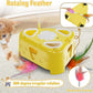 3-in-1 Interactive Cat Toy for Indoor Cats,Automatic Kitten Toys,Flying Bird,6 Holes Mole,Rotating Feather, USB Rechargeable Electronic Interactive Feather Toy for Bored Adult & Kitten Cats