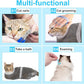 Patelai 5 Pcs Cat Bathing Bag Set Cat Grooming Bag Adjustable Pet Shower Net Muzzles Nail Clipper Tick Remover Tool Massage Brush(Grey-White)