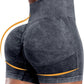 CHRLEISURE Women's 4 Packs Workout Gym Shorts, High Waisted Butt Lifting Scrunch Butt Seamless Booty Shorts