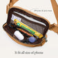 ODODOS Unisex Mini Belt Bag with Adjustable Strap Small Fanny Pack for Workout Running Traveling Hiking, Bronze