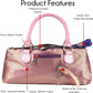 Wine Clutch Bag (Thermal Insulated) Trendy Women’s Carry Tote | Holds Red & White 750mL Bottles | Trendy Fashion | Incl. Portable Waiter-Style Corkscrew