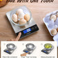 NASA-Grade 33lb Digital Kitchen Scale, Precisely Measures Grams and Ounces for Baking and Cooking, Waterproof Tempered Glass (Bright Black)