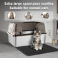 Suhaco Extra Large Stainless Steel Litter Box with Lid XXXL High Sided Cat Litter Boxes Included Litter Mat & Litter Scoop Anti-Urine Leakage Metal Pet Toilet for Big Cats (Black XXXL)