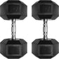 RitFit 5-650 LBS PVC Encased Hex Dumbbell Sets with Optional Rack for Home Gym, Hand weight with Chrome Handle for Strength Training, Workouts