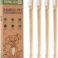 Dog Toothbrush I 4-Pack Two Sided Bamboo Toothbrush for Small and Large Dogs & Cats I Soft Bristles Gentle for Easy Dog Teeth Brushing & Dental Care