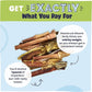 Pawstruck Natural Bizarre Bully Sticks Bargain Bag for Dogs & Puppies - Variety Pack of 8-12" Long Lasting Eco-Conscious Beef Chew Treats - 1 lb. Bag - Packaging May Vary