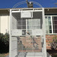 Extra Large Castle PlayTop Parrot Rolling Cage for Large Macaws Cockatoos African Grey Amazon (32" L x 23" W x 66" H WhiteVein)