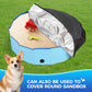 87 inch Foldable Dog Pet Bath Pool Cover, Portable Round Collapsible Pool Cover with Oxford Cloth Material and Drawstring Design for Dog Pet Pool, Waterproof and Dustproof (Black)