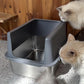 Litter Box with Lid, Stainless Steel Litter Box, 12" Metal Litter Pan High Sides, Small Litter Tray for Kittens, Cat Litter Tray Covered Grey, Easy Clean