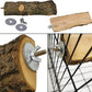 kathson 5PCS Wood Bird Perch Wooden Parrot Stand Toy Parakeet Standing Platform Chew Toys Natural Cuttlebone Paw Grinding Stick Cockatiels Cage Accessories Exercise Toy for Conures Budgies Lovebirds