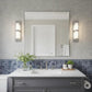 30x30 Inch Nickel Bathroom Mirror for Wall, Aluminum Frame Rectangle Rectangular Vanity Mirror, Modern Large for Bedroom, Living Room, Horizontal or Vertical
