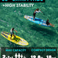 MOUSA 10‘8/11'×35" Extra Wide Inflatable Stand Up Paddle Board, Stable Paddleboard SUP for 2 People/Family, Anti-Slip Full EVA Deck, 3 Handles, 100L Backpack, All-Round Sup Board, Big Fin