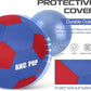 Herding Ball for Dogs Horse Ball & Cover 25" for Horses Large with Hand Pump for Play, Blue and Red