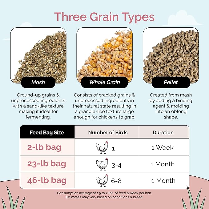 Organic Chicken Feed – Layer Pellet, Non-GMO, USA Grown, 16% Protein, Corn-Free, Soy-Free, Non-Medicated Feed for Chickens, 2 lbs Sample