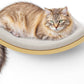 Cat Wall Shelf with Curved Hammock Bed, Wall Mounted Cat Perch with Beige Soft Foam Cushion, Floating Wall Furniture for Climbing, Sleeping & Lounging