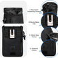 Dog Travel Bag, Airline Approved Pet Travel Bag with 2 Dog Treat Training Pouches for Weekend Pet Travel Supplies & Accessories, Black