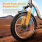 Folding Electric Bike for Adults with Peak 1000W Motor, 48V 20AH Battery up to 30MPH 80 Miles, 20" Fat Tire All Terrain Ebike, Front Suspension 7-Speed Commuter E Bike, Step-Thru, UL Certified