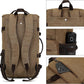 Kalesi Gym Duffle Bag Backpack 4-Way Vintage canvas with Shoes Compartment for travel Sport Hiking laptop (Vintage coffee)