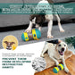 Dog Puzzle Toy Adjustable Treat Dispensing Ball Food Dispenser Tough Slow Feeder Puppy Enrichment Training Toy Pet Interactive Chase Toys for Small Medium Large Dogs to Keep Them Busy, Green