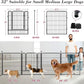 Dog Playpen 32 inch 28 Panels Indoor Outdoor Dog Pen for Medium/Small Dogs Heavy Duty Metal Dog Fence Outdoor for Yard, Puppy Playpen with Door Portable Pet Fence for RV Camping Yard
