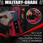 Iron Infidel Battle Bottle - Half Gallon Insulated Water Bottle with Paracord Handle, Large 64 oz Stainless Steel Water Jug with Rugged, Removable Sleeve for Keys, Wallet & Phone (Red Line 2 Liter)