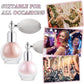 Hair and Body Glitter Spray, Holographic Glitter Highlighter Powder, Face Body Clothes Shiny Glitter, Loose Shimmer Hairspray Festival Rave Prom Accessories (Champagne)