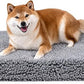 Stoutwool 4" Indestructible Dog Bed - Orthopedic Chew Proof Dog Crate Pad - Fluffy Kennel Mat for Aggressive Chewers - Ideal for Medium Breeds & Fits 30-Inch Crate - 29"x18", Charcoal