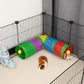 Rypet Guinea Pig Tunnels and Tubes Collapsible 2 Way and L-Type Tunnel with Interactive Ball Small Animal Activity Tunnel Hideaway Toys for Baby Rabbit Ferret Hamster Chinchilla Hedgehog