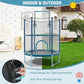 GYMAX 5FT Trampoline for Kids, ASTM Approved with Safety Net & Kitten Trapeze Rings, Indoor/Outdoor