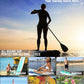 BM Paddle Board Inflatable Stand Up Paddle Board, SUP Paddleboard for Adult, Premium Accessories | Non-Slip EVA Deck & Foam Handles, Camera Mount, Double Action Pump, 85L Travel Backpack