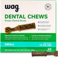 Amazon Brand - Wag Dental Dog Treats to Help Clean Teeth & Freshen Breath - Small, Unflavored, 2.25 pounds, 60 Count (Pack of 1)