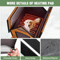 Heated Dog House Outdoor with Insulated Liner in Winter, Weatherproof Puppy Kennel with Anti-Chewing Metal Frame, Dog Shelter for Large, Medium and Small Dogs (Brown, 50.9'' Large)