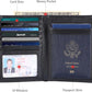 Polare Luxury RFID Blocking Leather Passport Holder Travel Wallet For Men and Women (Black with AirTag Slot)