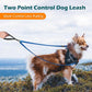 PetBonus Two Point Control Dog Leash, Works with No Pull Harnesses, No Tangle Dog Training Leashes, No Pull Padded and Reflective Walking Lead, Converts to Single Leash for Medium Large Dogs (Blue)