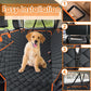 Dog Car Seat Cover, Durable Waterproof Scratch Proof Nonslip Dog Hammock, Back Seat Covers with Pocket for Cars SUVs and Trucks - S, Black/Orange