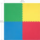 Norsk Reversible Kids Puzzle Play Mats - EVA Interlocking Foam Tiles (Multicolor/Black 4 Tiles - 16 sq. Ft. 1/2" Thick)