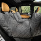 Plush Paws Products Velvet Convertible Rear Seat Cover | Durable Diamond Stitching | Washable & Waterproof Back Seat Cover | Car, Truck & SUV | Nonslip, Tear Resistant Protection | X-Large London Grey