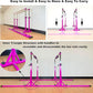 Gymnastics Double Horizontal Bars 3Play Parallel Bars Uneven Bars Gymnastics Training Kip Bar with 304 Stainless Steel Regulating Arms & Fiberglass Rail for Indoor Outdoor Home Club Use