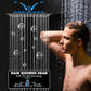 Oil Rubbed Bronze Shower System Set Temperature Display Push Button Shower Faucet with 12 inch and 8 inch Wall Mount Full Body Shower Head and Handheld Shower