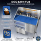 KANIS Professional Dog Washing Station - 304 Stainless Steel Pet Wash Sink & Grooming Bath Tub for Home with Ramp, Shower, Floor Grate, Storage Drawer, Faucet, Drain Kit for Large, Medium & Small Pets