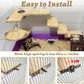8 Pcs Wooden Hamster Cage Platform Set Wood Juvenile Chinchilla Shelves, Squirrel L-Shape Corner Ledge with Hole Cooling Standing Board Rat Cage Accessories for Gerbil Small Animal Climbing