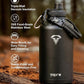 64oz Insulated Water Bottle,Half Gallon Water Flask Stainless Steel Vacuum, Cold for 48 Hrs,BPA-Free & Leakproof -with Paracord Handle,Strap,Straw Spout Lids,Large Jug for Gym Sports,Black
