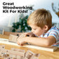 Kraftic Woodworking Building Kit for Kids, with 3 Educational DIY Carpentry Construction Wood Model Kit Toy Projects for Boys and Girls- Tractor, Bulldozer and Racing Car