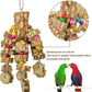 MYFAMIREA Parrot Chewing Toys Bird Toys Natural Wood Bird Toys Parakeet Cage Hammock Hanging Toy for Parrots, Cockatoos, African Grey, Cockatiels Small and Medium Birds