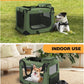 Extra Large Dog Crate with 2 Foldable Bowl, 36 Inch Collapsible Travel Dog Crate Kennel with Soft Blanket for Medium Dogs,Indoor & Outdoor (36" L x 25" W x 25" H, Green)