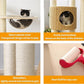 2025 Modern Cat Tree Tower for Large Cats, Advanced Space Module Cat's Nest, Hand Woven Multilevel Huge Paws Pals Tree, 7cm Natural Sisal Prop Wood, Scratching Cat Lover Gifts